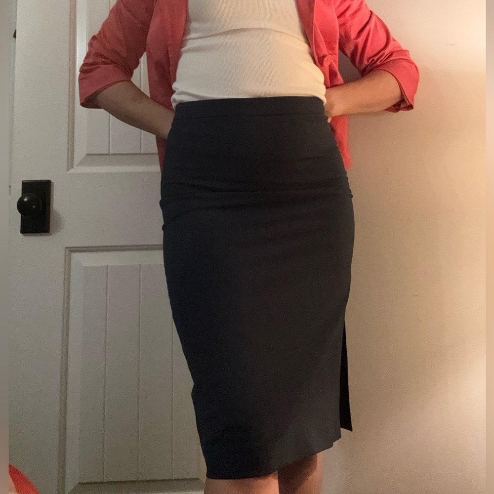 Elegant Navy Pencil Skirt